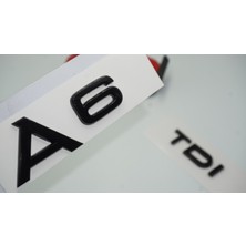Dk Audi A6 Tdi Parlak Siyah Abs 3m 3D Bagaj Yazı Logo Orjinal Ürün