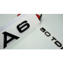 Dk Audi A6 50 Tdi Parlak Siyah Abs 3m 3D Bagaj Yazı Logo Orjinal Ürün