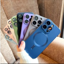 Cover Center iphone 14 Pro Max Telefon Kılıfı Kamera Lens Koruyuculu Manyetik Renkli Soft Kaymaz Silikon Kapak