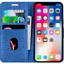 Buway Apple Iphone 14 Pro Kartvizitli Cüzdan Kılıf Mavi