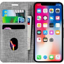 Buway Apple Iphone 11 Kartvizitli Cüzdan Kılıf Gri