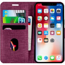 Buway Apple Iphone 12 Pro Max Kartvizitli Cüzdan Kılıf Mor