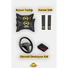 Modern Garaj Opel Koltuk Kılıfı Opel Boyun Yastığı Opel Kemer Pedi Opel Dikmeli Direksiyon Kılıfı Mgopel