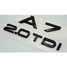 Dk Audi A7 2.0 Tdi Parlak Siyah Abs 3m 3D Bagaj Yazı Logo Orjinal Ürün