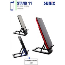 Neşeli Bardaklar 7 Kademli Yükseklik Ayarı Telefon Standı Stand-11 (Siyah)