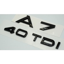 Dk Audi A7 40 Tdi Parlak Siyah Abs 3m 3D Bagaj Yazı Logo Orjinal Ürün