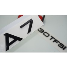 Dk Audi A7 30 Tfsi Parlak Siyah Abs 3m 3D Bagaj Yazı Logo Orjinal Ürün