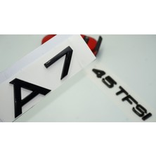 Audi A7 45 Tfsi Parlak Siyah Abs 3m 3D Bagaj Yazı Logo Orjinal Ürün