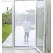 Newstore Home Pratik Manyetik Mıknatıslı Beyaz Kapı Sinekliği Tülü 90 x 205 cm