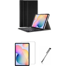 Buway Samsung Galaxy Tab A SM-T290 Uyumlu Kablosuz Klavyeli Standlı Kılıf Cam Set