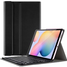 Buway Samsung Galaxy Tab A SM-T290 Uyumlu Kablosuz Klavyeli Standlı Kılıf Cam Set