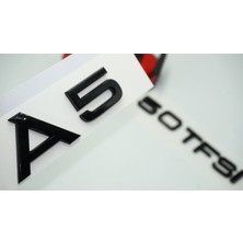 Audi A5 50 Tfsi Parlak Siyah Abs 3m 3D Bagaj Yazı Logo Orjinal Ürün