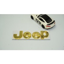 Jeep Kaput Bagaj 3m 3D Gold Metal Logo Amblem Arma