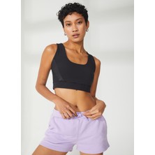 Grab Siyah Kadın O Yaka Kısa Sporcu Sütyeni GW-T23S050 Poly Bralette