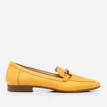Hotiç 01AYH268520A350 Hakiki Deri Hardal Kadın Loafer