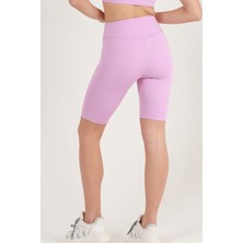 Miss Maral Kadın  Lila Renk  Yüksek Bel Toparlayıcı Kısa Spor Tayt Biker Şort  Basics Casual & Comfort 1070