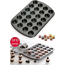 Muffin Kalıbı 24'Lü Cupcake Kapsülü Fırın Mini Kek Browni Kekstra Kurabiye Kalıbı Muffin Baking Pan