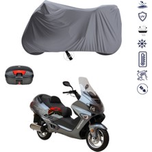 Teksin Asya Armada 250 Çantalı Motosiklet Branda Su Geçirmez Topcase Uyumlu Motor Branda