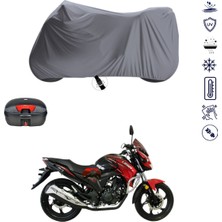Teksin Lifan LF150-10B Çantalı Motosiklet Branda Su Geçirmez Topcase Uyumlu Motor Branda