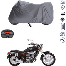 Teksin Kymco Venox 250 Çantalı Motosiklet Branda Su Geçirmez Topcase Uyumlu Motor Branda