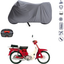 Teksin Suzuki Fb 100 Çantalı Motosiklet Branda Su Geçirmez Topcase Uyumlu Motor Branda