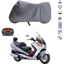 Teksin Suzuki Burgman An 400 Çantalı Motosiklet Branda Su Geçirmez Topcase Uyumlu Motor Branda