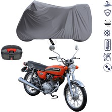 Teksin Honda Cg 125 Çantalı Motosiklet Branda Su Geçirmez Topcase Uyumlu Motor Branda