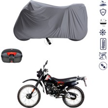 Teksin Yamaha Dt 80 Çantalı Motosiklet Branda Su Geçirmez Topcase Uyumlu Motor Branda