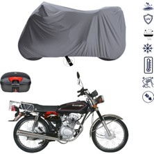 Teksin Kanuni Breton 125 Çantalı Motosiklet Branda Su Geçirmez Topcase Uyumlu Motor Branda