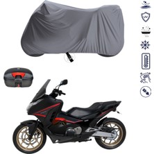 Teksin Honda Nc 750D Integra Çantalı Motosiklet Branda Su Geçirmez Topcase Uyumlu Motor Branda