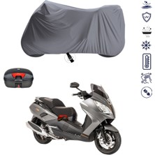 Teksin Peugeot Satelis 400 Çantalı Motosiklet Branda Su Geçirmez Topcase Uyumlu Motor Branda