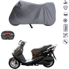 Teksin Sym Vs 150 Çantalı Motosiklet Branda Su Geçirmez Topcase Uyumlu Motor Branda