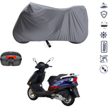 Teksin Haojue Hj 125T-10 Çantalı Motosiklet Branda Su Geçirmez Topcase Uyumlu Motor Branda