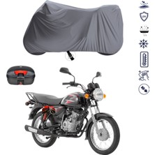Teksin Bajaj Boxer Çantalı Motosiklet Branda Su Geçirmez Topcase Uyumlu Motor Branda
