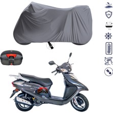 Teksin Falcon Dolphin 100 Çantalı Motosiklet Branda Su Geçirmez Topcase Uyumlu Motor Branda