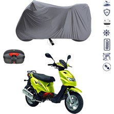 Teksin Kanuni Popcorn 90 Çantalı Motosiklet Branda Su Geçirmez Topcase Uyumlu Motor Branda