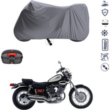 Teksin Yamaha Virago Xv 535 Çantalı Motosiklet Branda Su Geçirmez Topcase Uyumlu Motor Branda