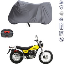 Teksin Suzuki Vanvan 125 Çantalı Motosiklet Branda Su Geçirmez Topcase Uyumlu Motor Branda