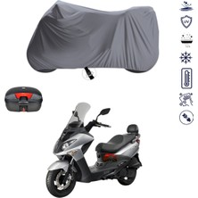 Teksin Sym Joyride Evo 200I Çantalı Motosiklet Branda Su Geçirmez Topcase Uyumlu Motor Branda