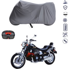 Teksin Kawasaki Zl 1000 Çantalı Motosiklet Branda Su Geçirmez Topcase Uyumlu Motor Branda