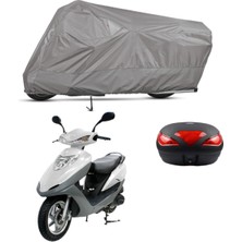 Teksin Mondial 125 Rr Çantalı Motosiklet Branda Su Geçirmez Topcase Uyumlu Motor Branda
