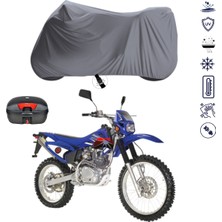 Teksin Kanuni Cheetah 125 Çantalı Motosiklet Branda Su Geçirmez Topcase Uyumlu Motor Branda