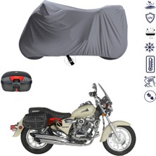 Teksin Keeway Super Lighy 150 Çantalı Motosiklet Branda Su Geçirmez Topcase Uyumlu Motor Branda