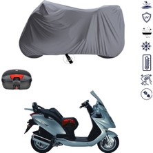Teksin Kymco Grand Dink 250I Çantalı Motosiklet Branda Su Geçirmez Topcase Uyumlu Motor Branda