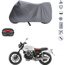 Teksin Moto Guzzi Stone 750 Çantalı Motosiklet Branda Su Geçirmez Topcase Uyumlu Motor Branda
