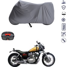 Teksin Yamaha Virago Xv 250 Çantalı Motosiklet Branda Su Geçirmez Topcase Uyumlu Motor Branda