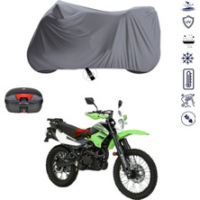 Teksin Mondial X-Treme Max 200 Çantalı Motosiklet Branda Su Geçirmez Topcase Uyumlu Motor Branda