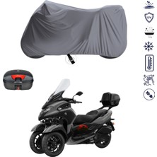 Teksin Yamaha Tricity Çantalı Motosiklet Branda Su Geçirmez Topcase Uyumlu Motor Branda