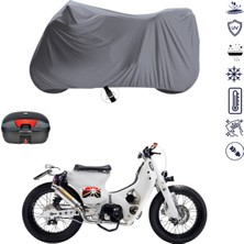 Teksin Presto PR125 Cub Çantalı Motosiklet Branda Su Geçirmez Topcase Uyumlu Motor Branda