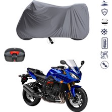 Teksin Yamaha Fazer 8 Çantalı Motosiklet Branda Su Geçirmez Topcase Uyumlu Motor Branda